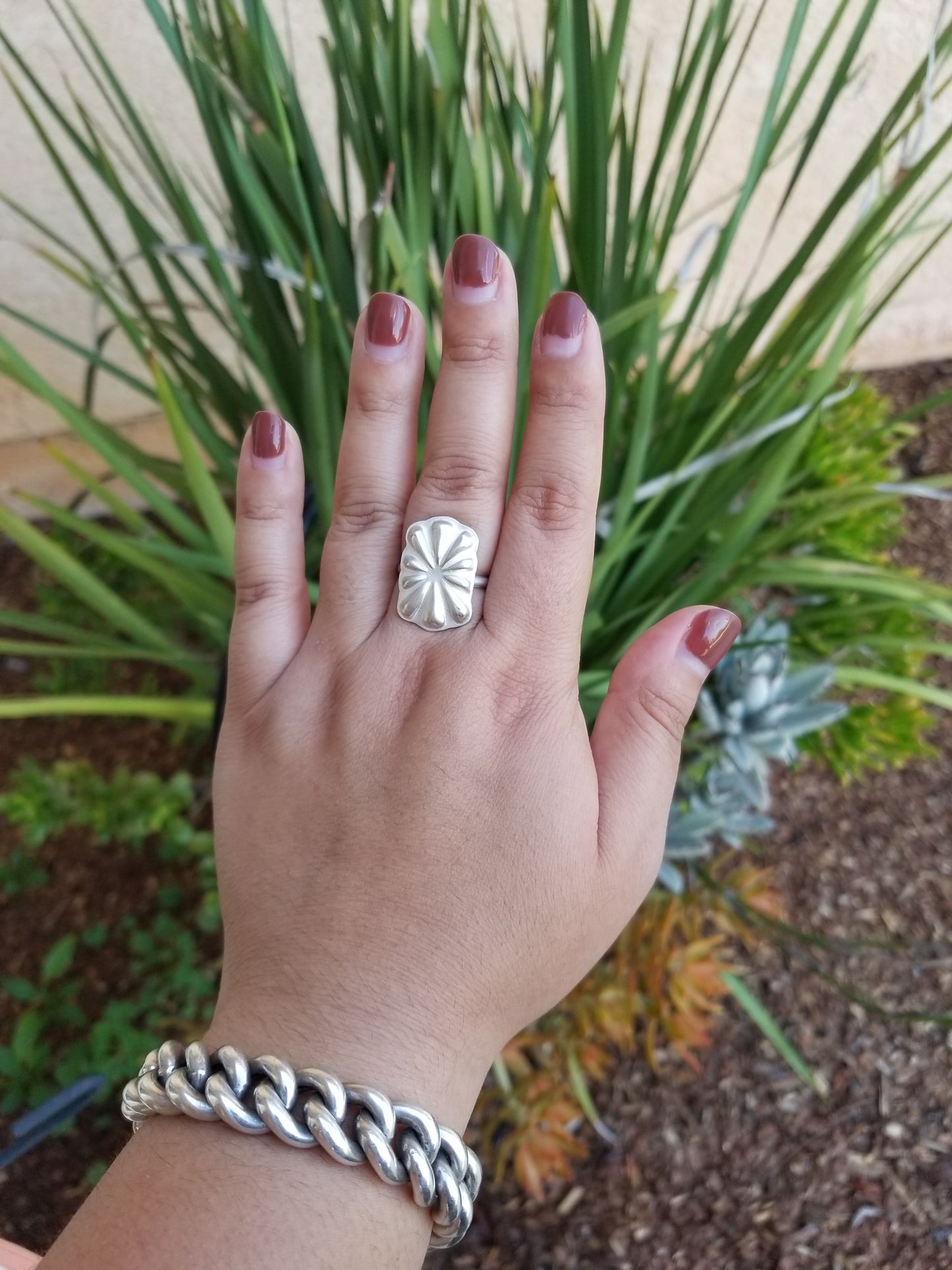 Sterling silver concho ring