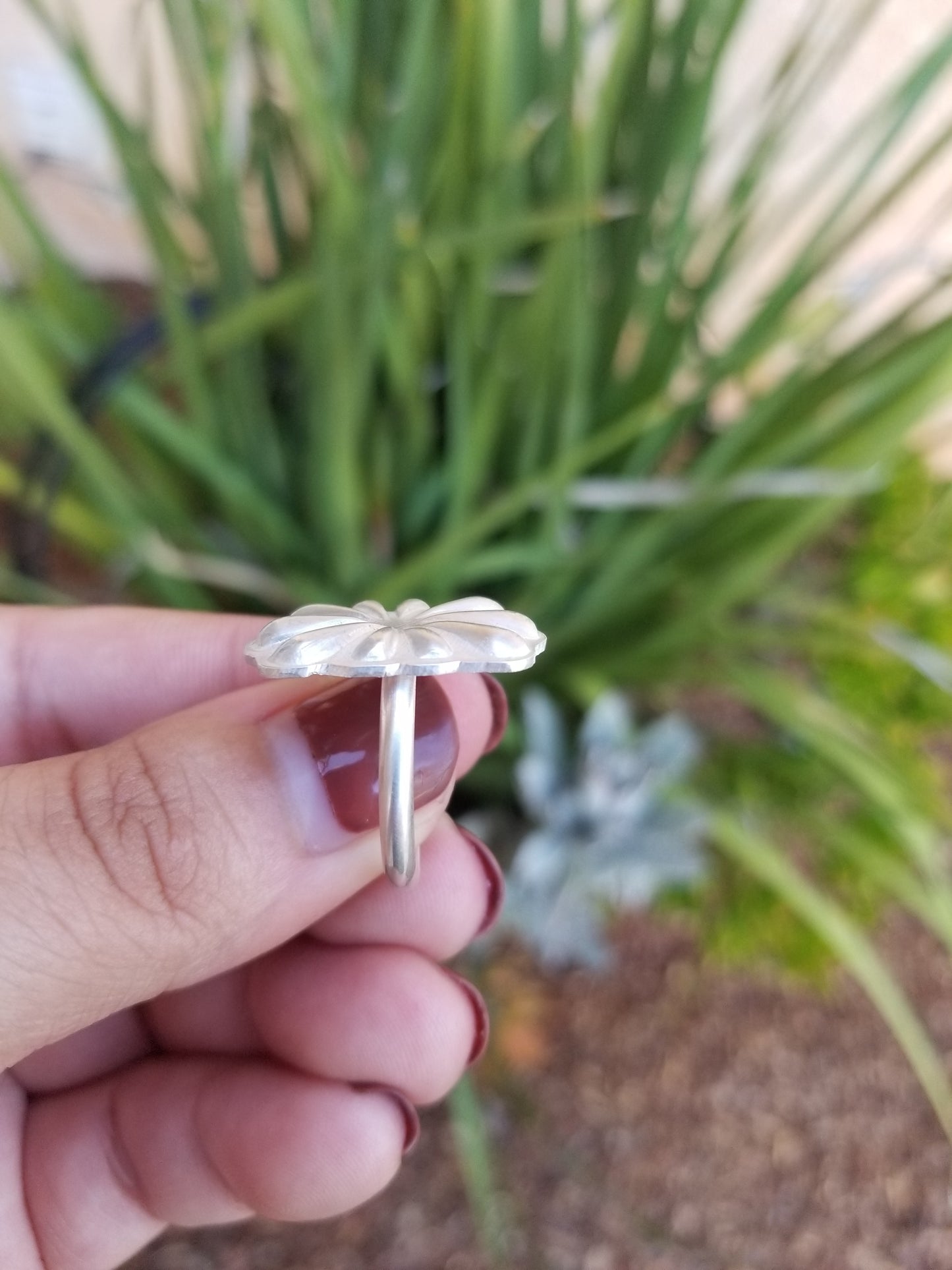 Sterling silver concho ring