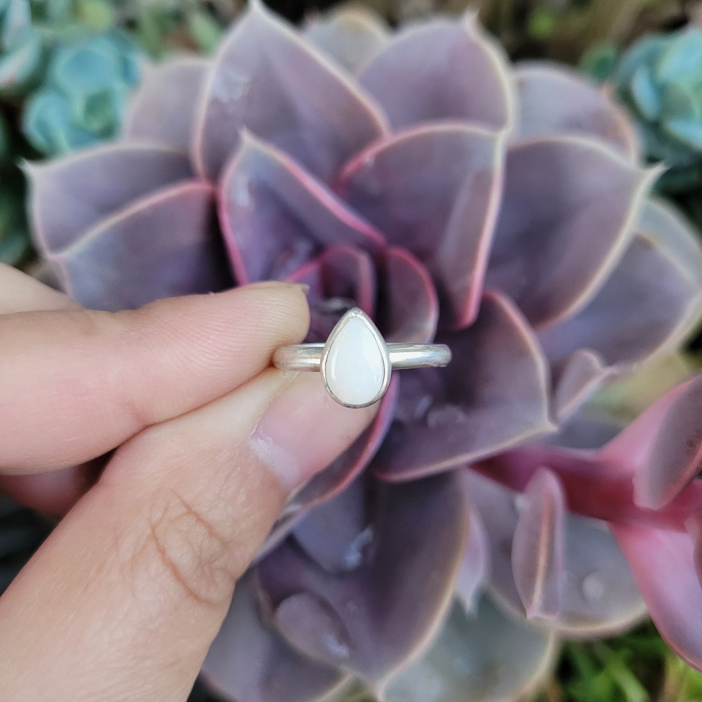 Teardrop opal ring (made to order)