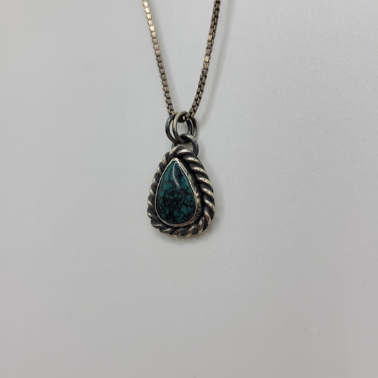 Turquoise teardrop necklace