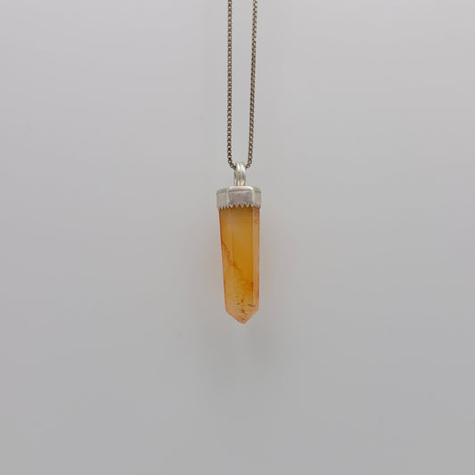 Calcite point necklace