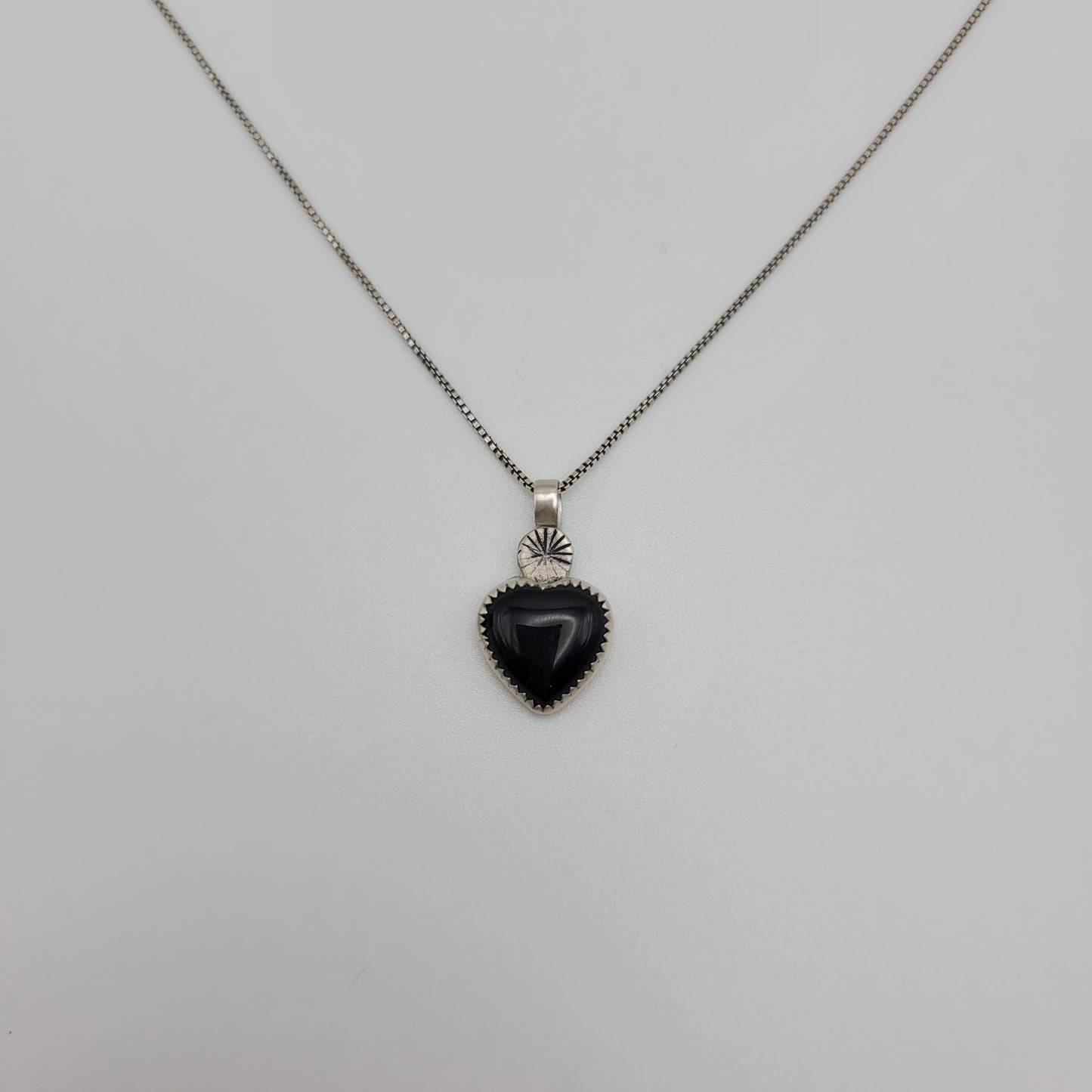 Onyx heart necklace