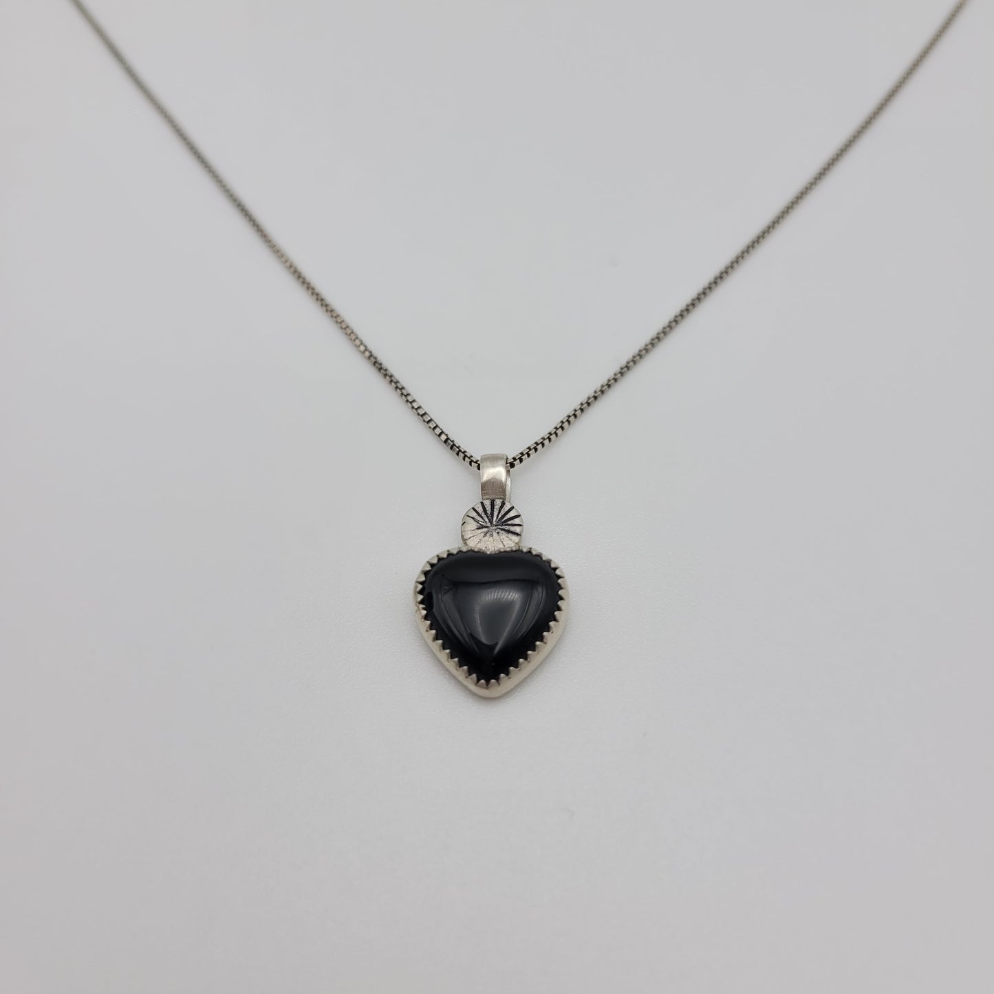 Onyx heart necklace