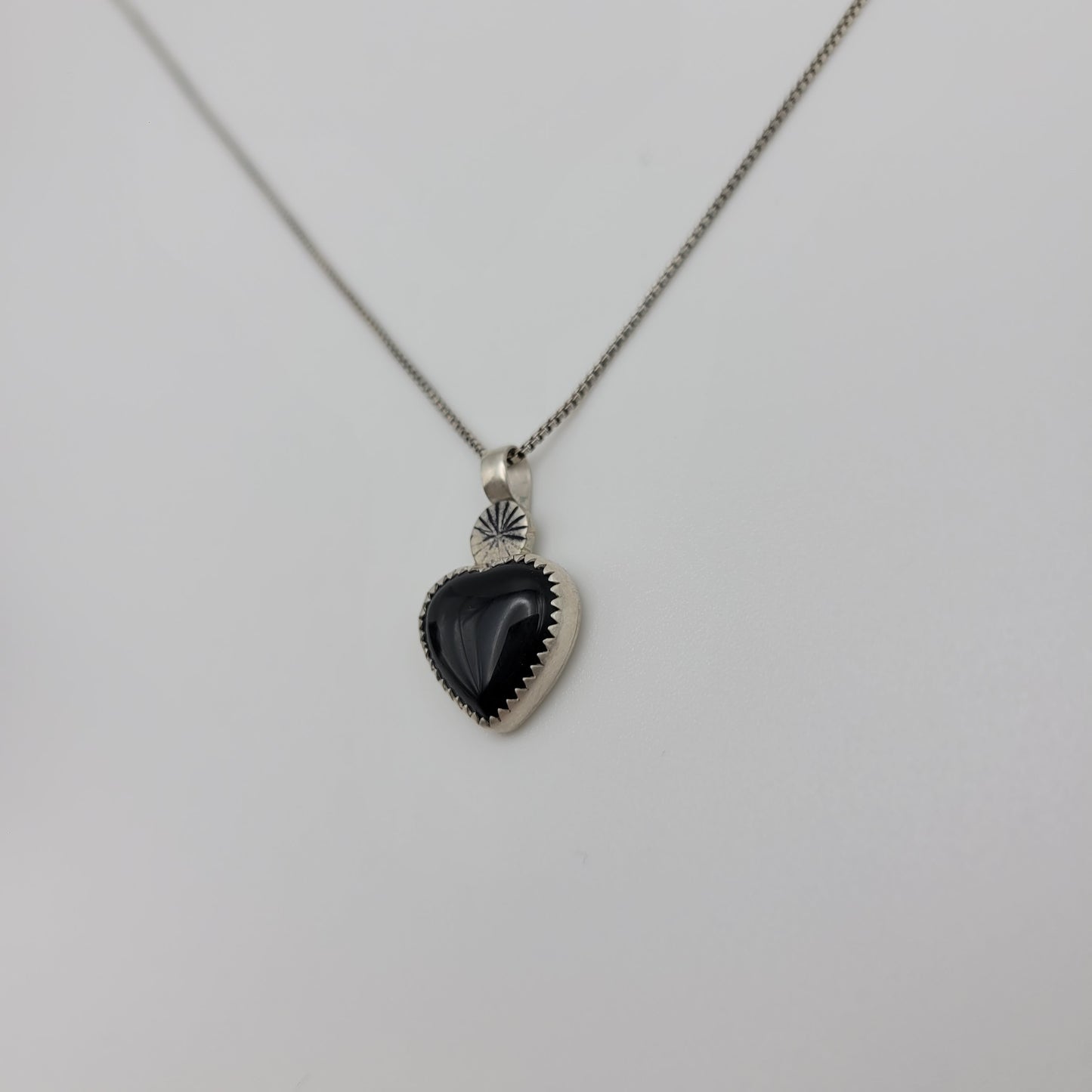 Onyx heart necklace