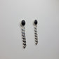 Onyx & chain earrings