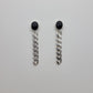 Onyx & chain earrings
