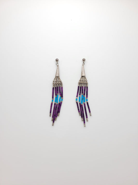 Beaded sterling earrings