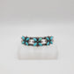 Turquoise flower cuff