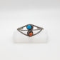 Turquoise and coral cuff
