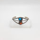 Turquoise and coral cuff