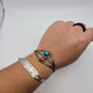 Turquoise and coral cuff