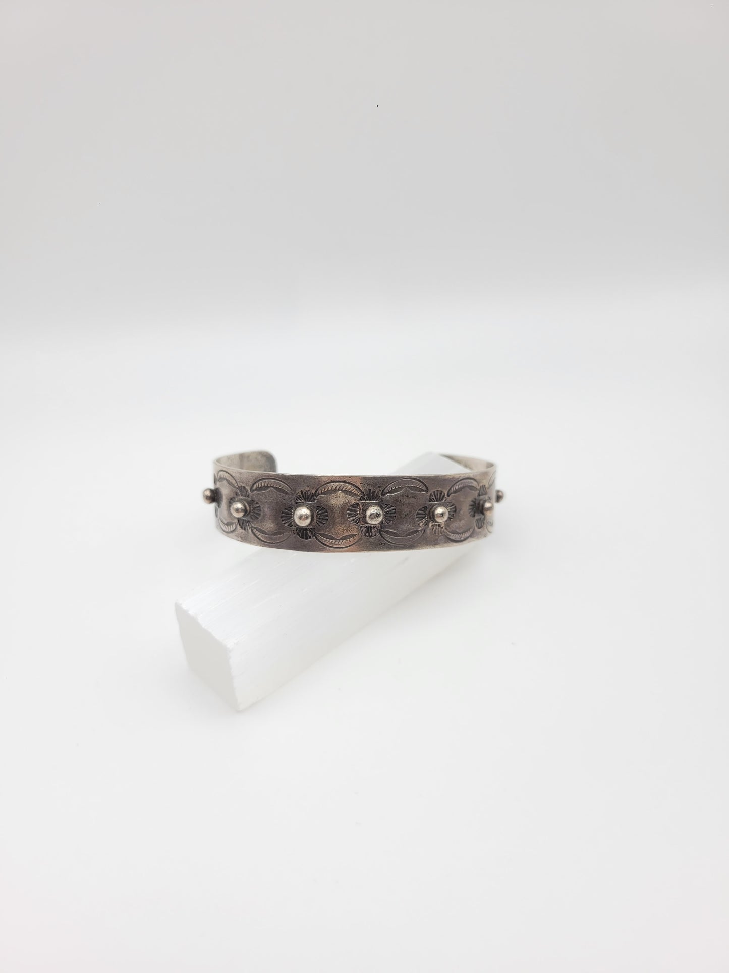 Sterling studded cuff