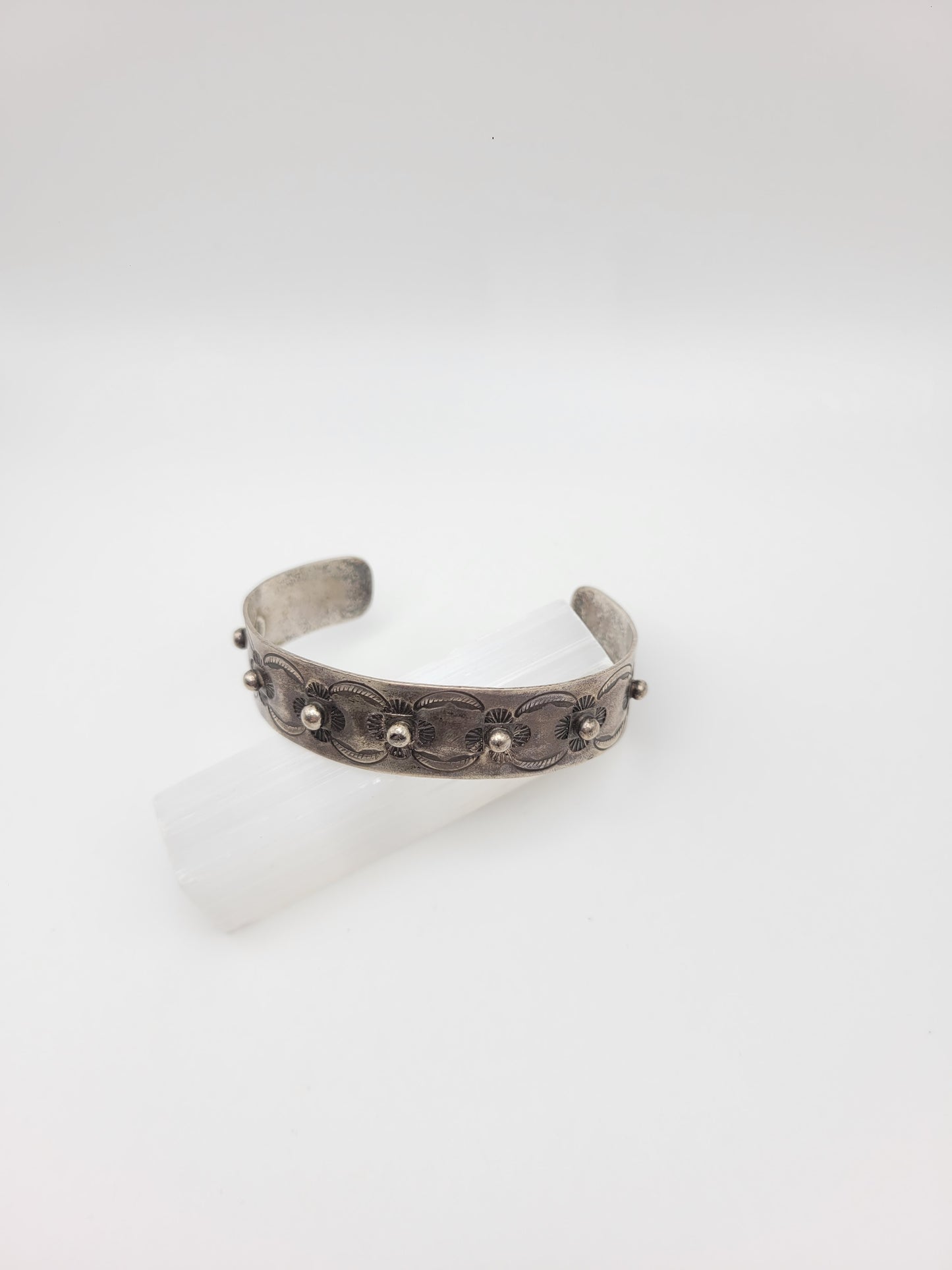 Sterling studded cuff