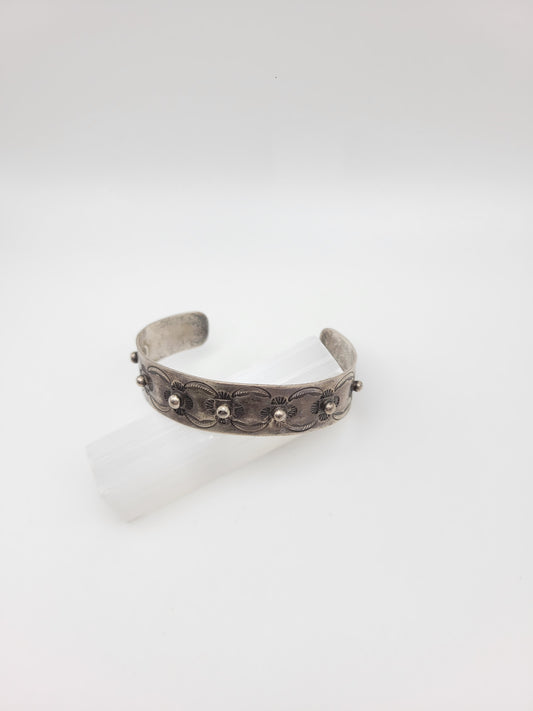 Sterling studded cuff