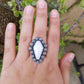 Coffin ring with flowers (made to order)